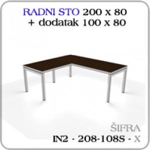 Radni sto 200 x 80 - dodatak 100 x 80