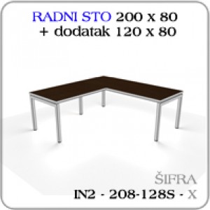 Radni sto 200 x 80 - dodatak 120 x 80