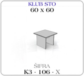 Klub sto 060 x 60