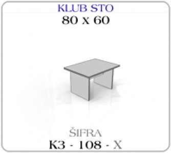 Klub sto 080 x 60