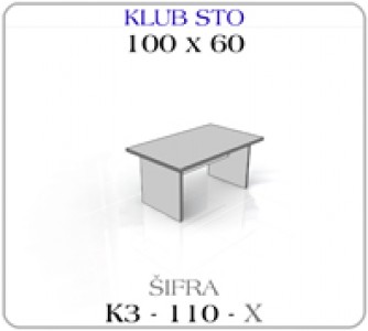 Klub sto 100 x 60