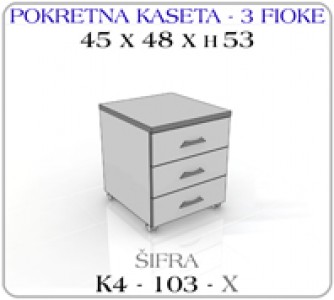 Pokretna kaseta 3 fioke