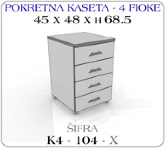 Pokretna kaseta 4 fioke