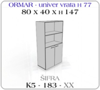 Ormar 80 x 40 x 147 - univer vrata H 77