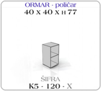 Ormar poličar 40 x 40 x 77