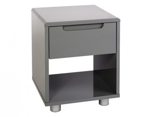 NOCNI ORMARIC SHADOW NS MDF VISOKI SJAJ SIVA 79X40X81.5 VAH