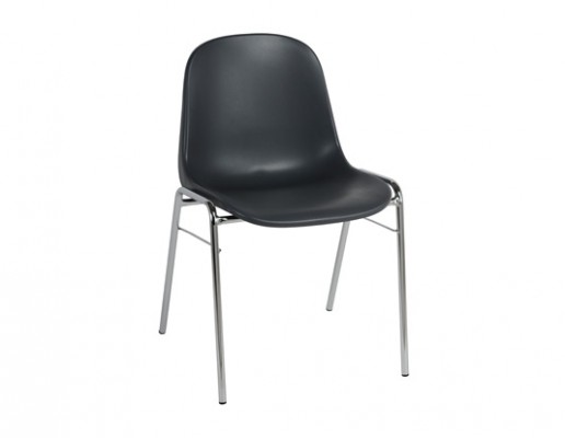 STOLICA BETA K-05 PLASTIKA TAMNO SIVA HROM NOGE NOVY STYL