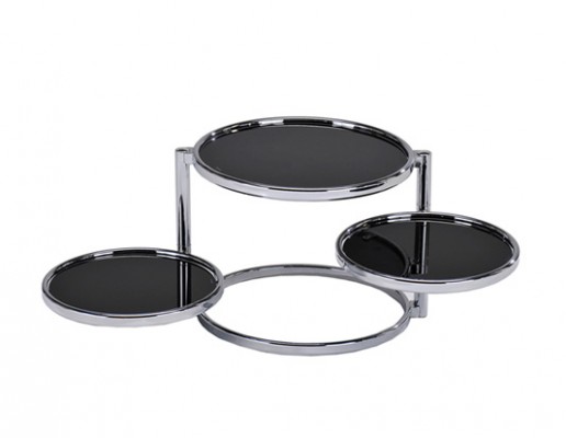 KLUB STO SR-0521-L-BK RONDO METAL CRNO STAKLO 57-136X50X40H DLC