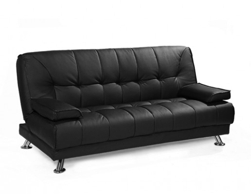 KLIK KLAK TROSED OSAKA EKO KOZA CRNA 195X90X90H ZA SPAVANJE 195X120 DLC