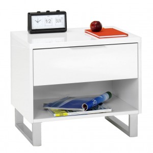 Noćni ormarić SANTA FE 1 fioka bela v.sj