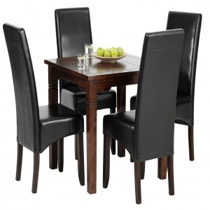 FOXTON sto 90x90cm + 4 DENVER stolice