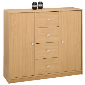 Komoda BASEL 4 fioke/2 vrata bukva