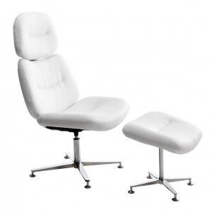 Stolica + tabure SEATTLE bela