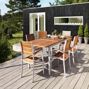 VERMONT sto D240cm+4 VERMONT stolice